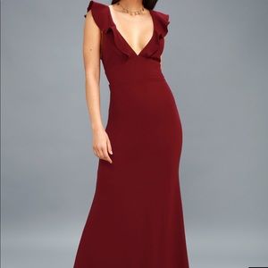 Lulus Perfect Opportunity Dress - Maroon